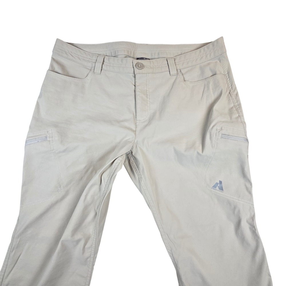 Eddie Bauer First Ascent Hiking Pants Womens 16 Tan Nylon Stretch Straight Leg - Picture 3 of 12